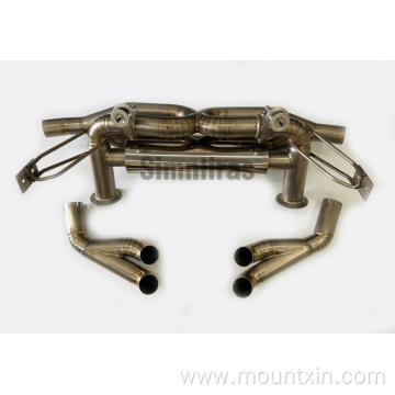 Cat-Back Valved Exhaust Kit Titanium Fits Audi